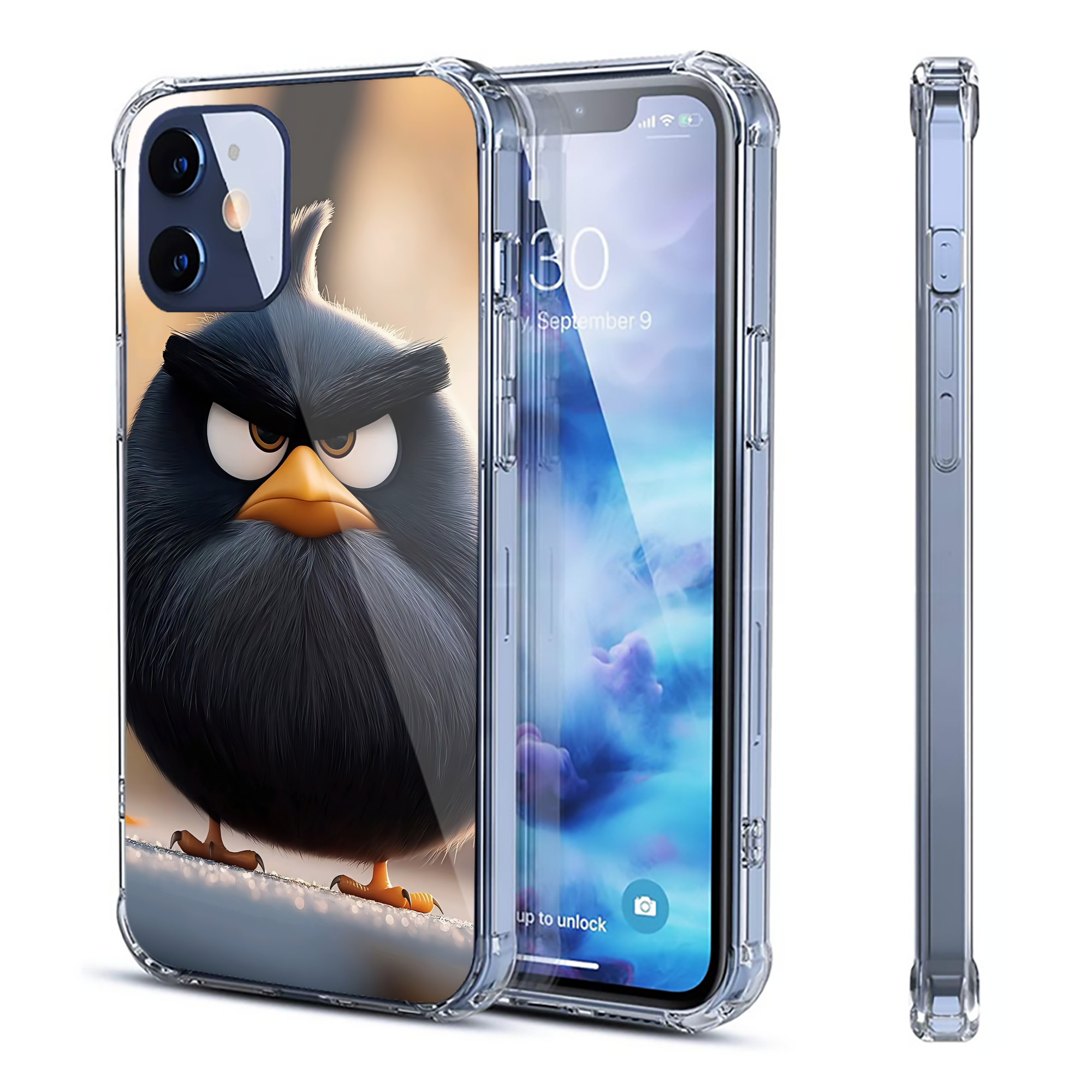 （画像用） Angry Birds アングリーバード 【iPhone 12シリーズ対応】透明スマホケース（クリアソフトケース）